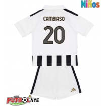 Camiseta Juventus Andrea Cambiaso #20 Primera Equipación para niños 2026-27 manga corta (+ pantalones cortos)